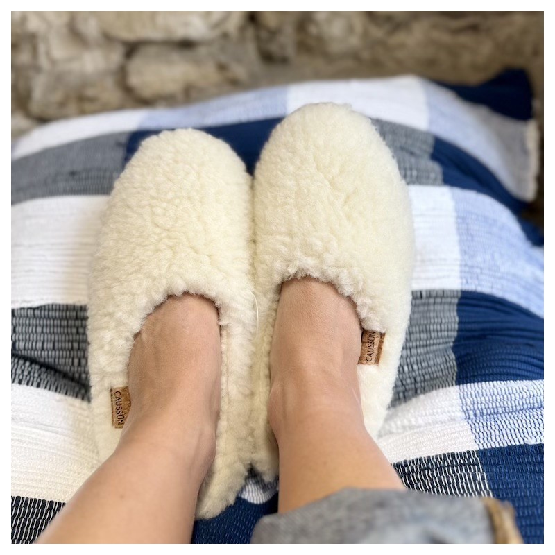 AZUL - Chausson Marcel Fluffy Crème - CAUSSÜN