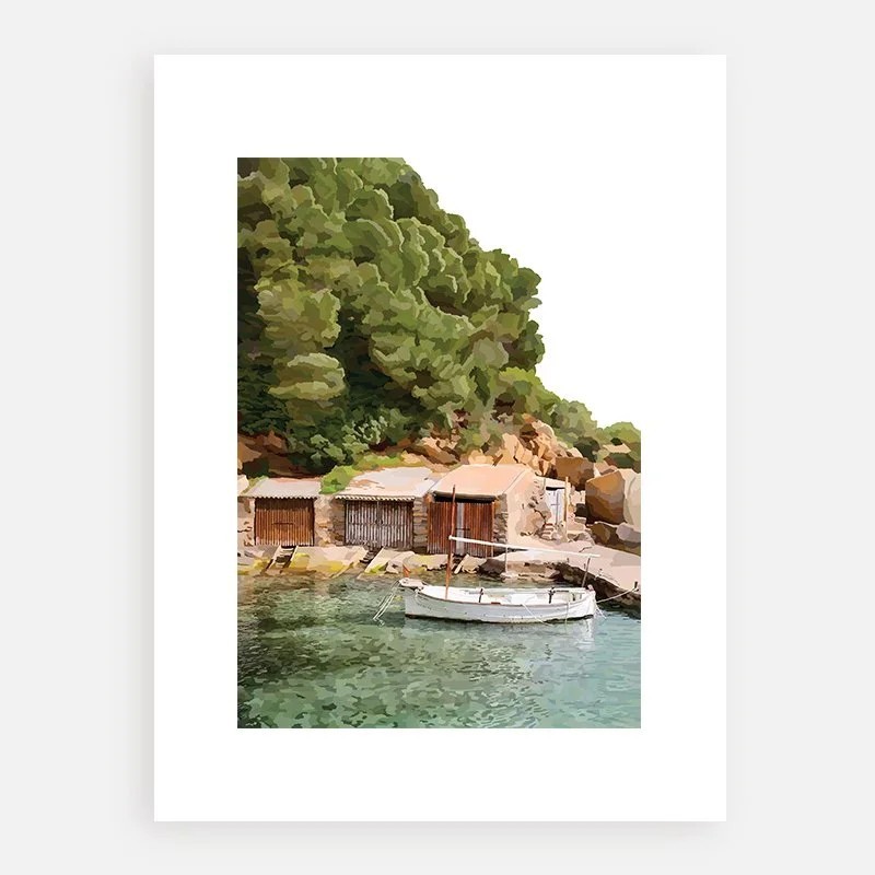 AZUL - Cala Mastela - Illustration par Nura Art