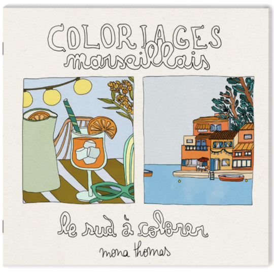 AZUL - Cahier de coloriage Marseillais - Mona Thomas