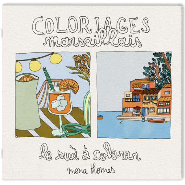 AZUL - Cahier de coloriage Marseillais - Mona Thomas