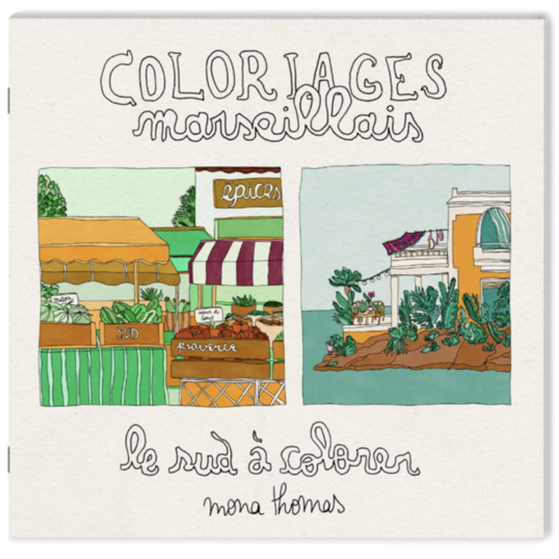 AZUL - Cahier de coloriage Marseillais - Mona Thomas