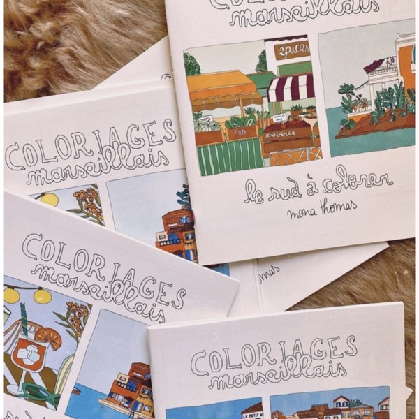 AZUL - Cahier de coloriage Marseillais - Mona Thomas