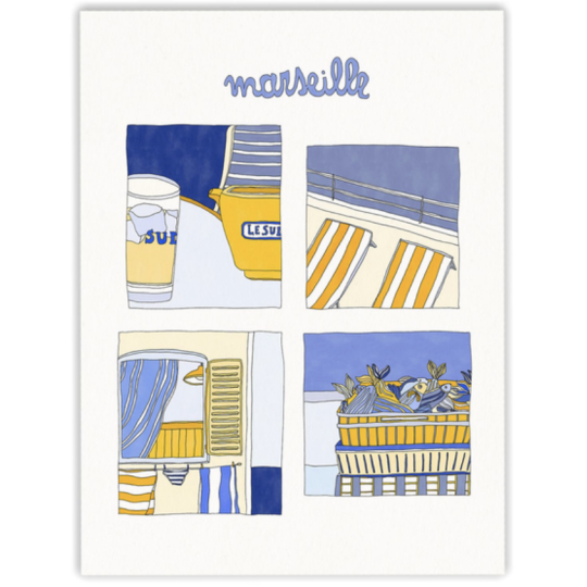 AZUL - Marseille - Illustration par Mona Thomas