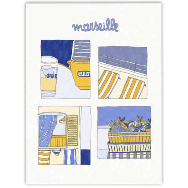 AZUL - Marseille - Illustration par Mona Thomas