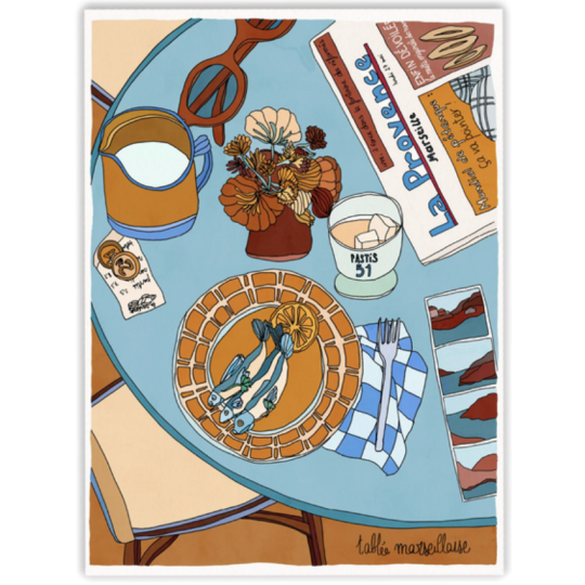 Tablée Marseillaise - Illustration par Mona Thomas