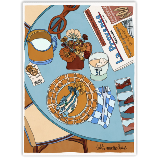 Tablée Marseillaise - Illustration par Mona Thomas