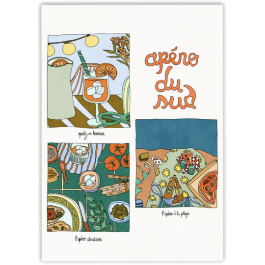 Apéro du Sud - Illustration par Mona Thomas
