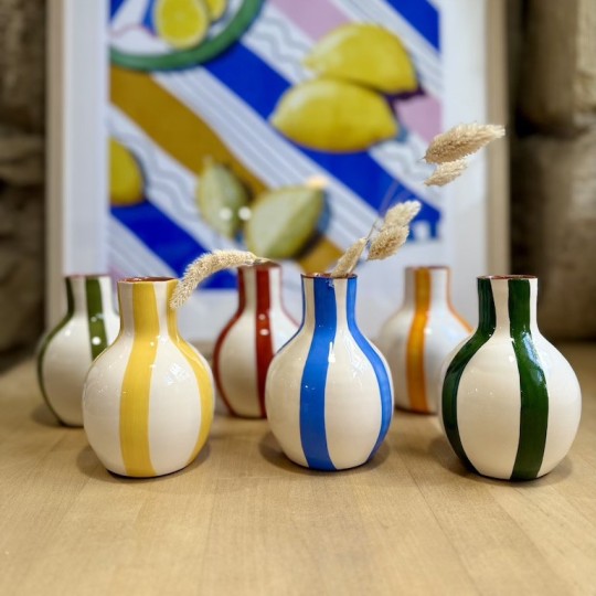 AZUL - Mini jarre bola lignes épaisses