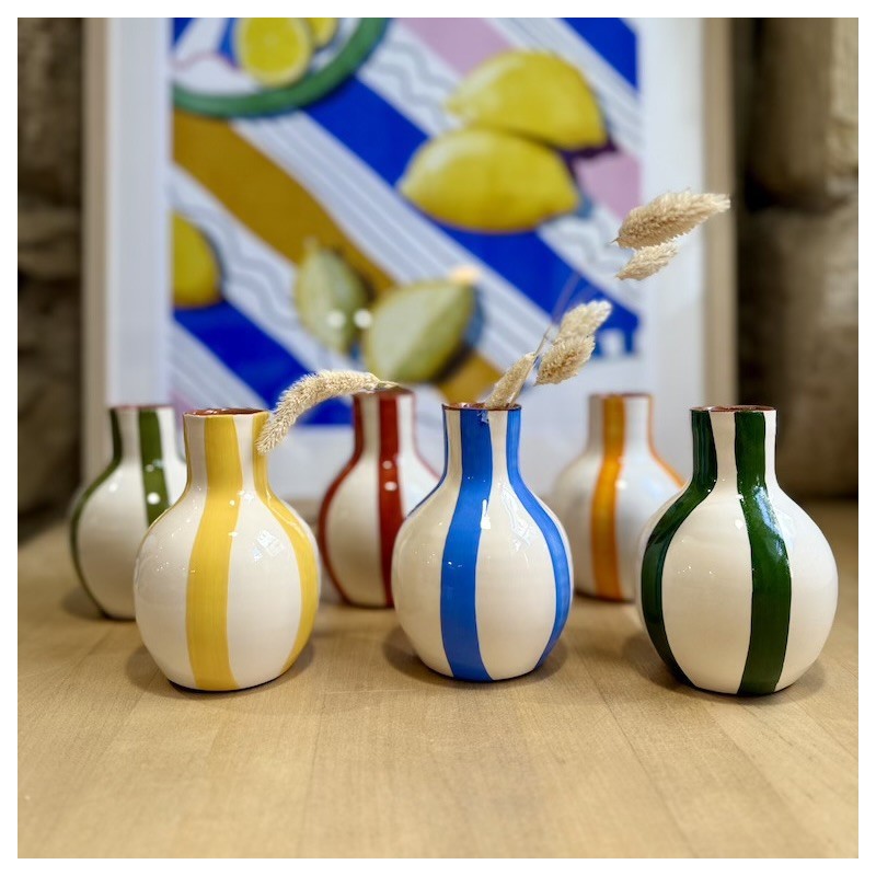 AZUL - Mini jarre bola lignes épaisses