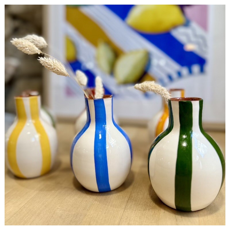 AZUL - Mini jarre bola lignes épaisses