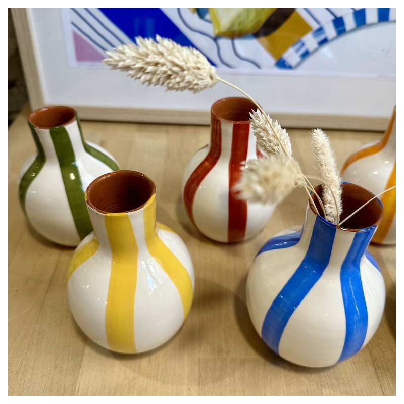 AZUL - Mini jarre bola lignes épaisses