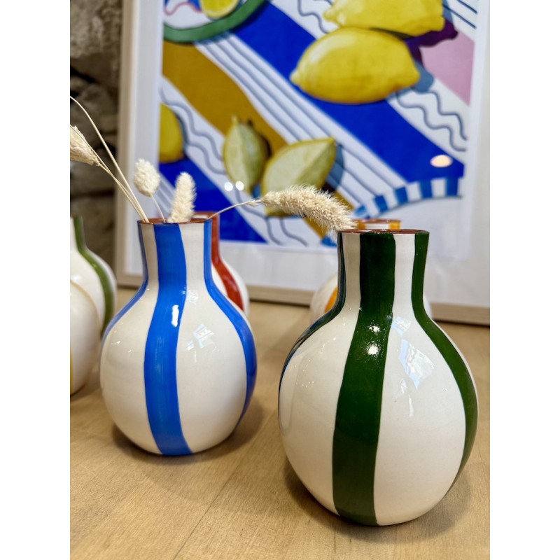 AZUL - Mini jarre bola lignes épaisses