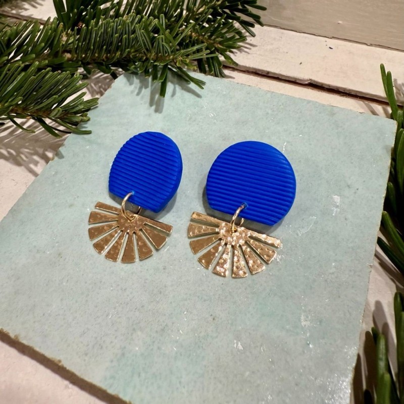 AZUL - Sol Studio - Boucles d'Oreilles Aztec