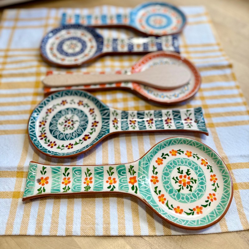 Repose cuillère flores