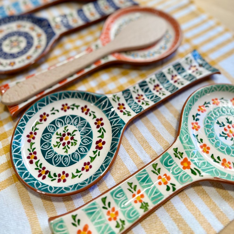 Repose cuillère flores