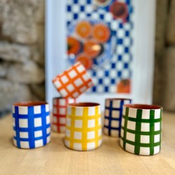 AZUL - Tasse droite quadrillé épais