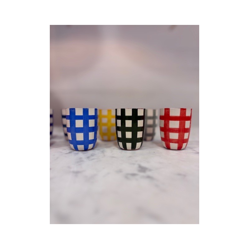 AZUL - Tasse à café quadrillé épais