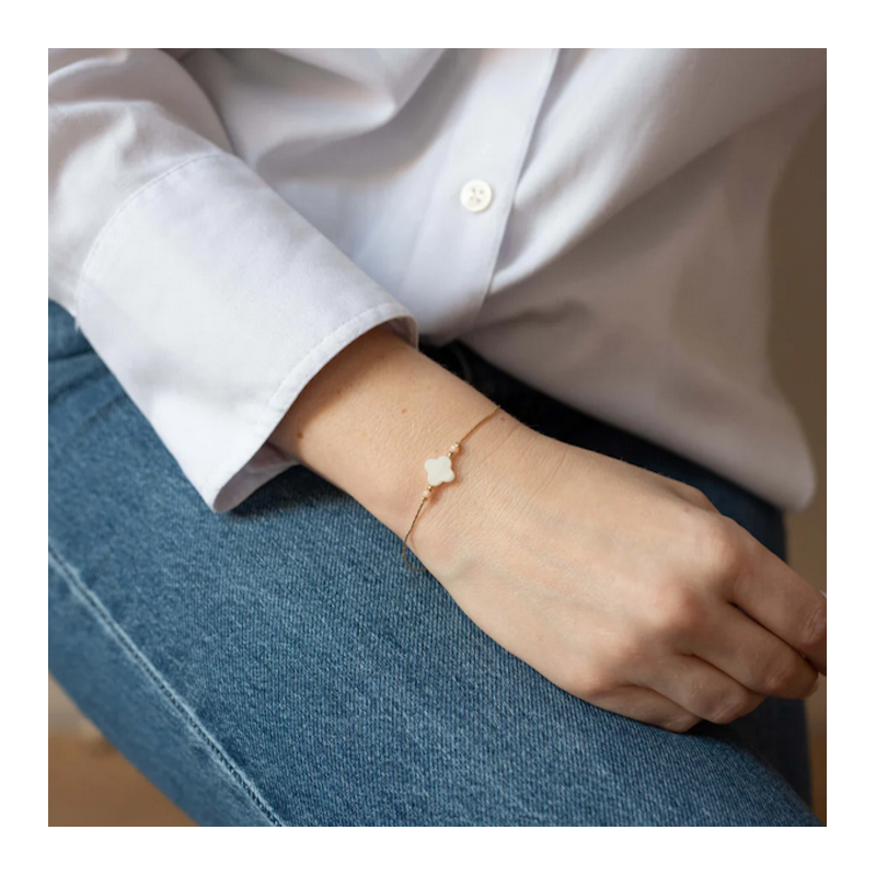Bracelet Le Trèfle nacré