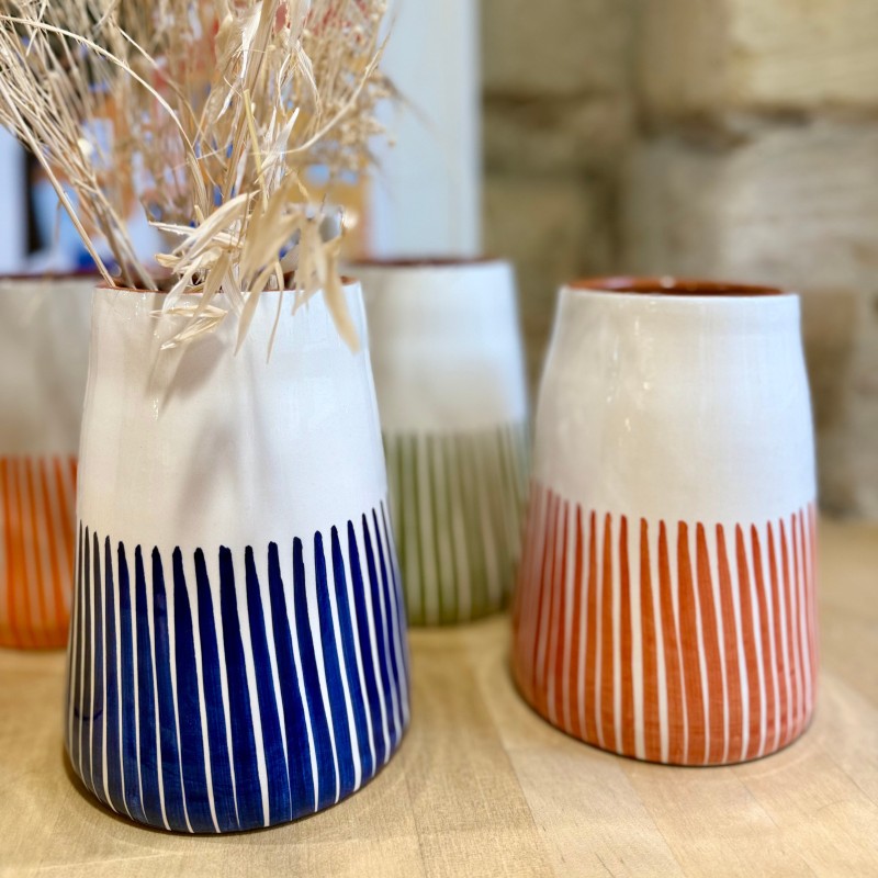 Grand vase vulcão demi listas