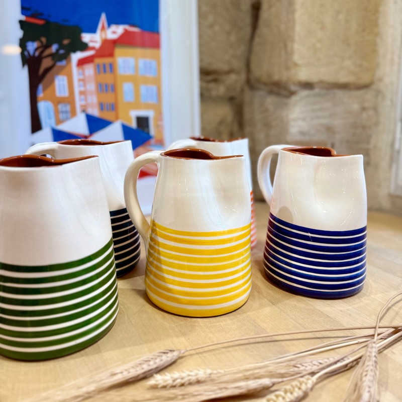 AZUL - demi listas horizontales en terre cuite artisanale - 1L