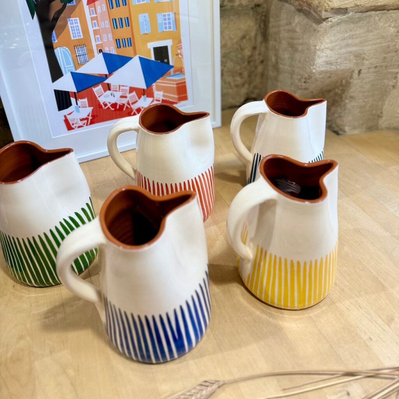 AZUL - demi listas en terre cuite artisanale - 1L