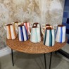 Pichet ligne claire & foncée en terre cuite artisanale - 1L