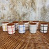 Tasse droite quadrillée