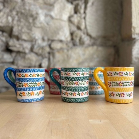 AZUL - A LOJA DA CERAMICA - Mug Flores