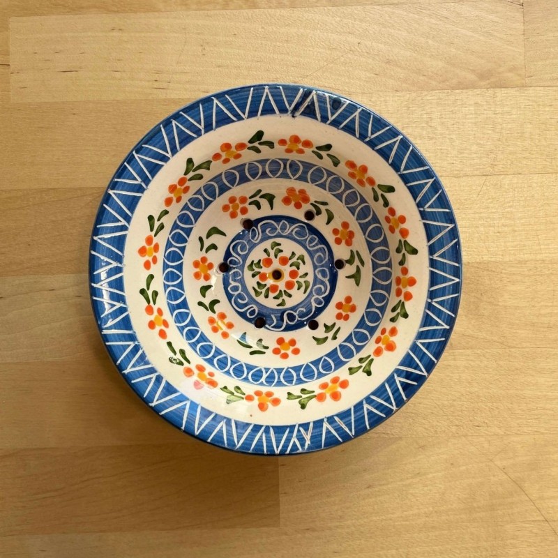 AZUL - A LOJA DA CERAMICA - Porte-Savon Flores