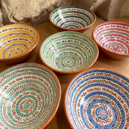 AZUL  - A LOJA DA CERAMICA - Saladier Flores