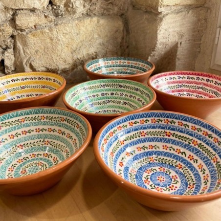 AZUL  - A LOJA DA CERAMICA - Saladier Flores