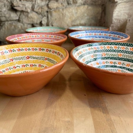 AZUL - A LOJA DA CERAMICA - Grand Saladier Flores