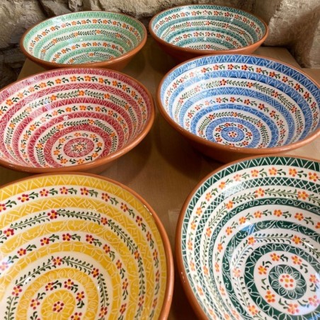 AZUL - A LOJA DA CERAMICA - Grand Saladier Flores