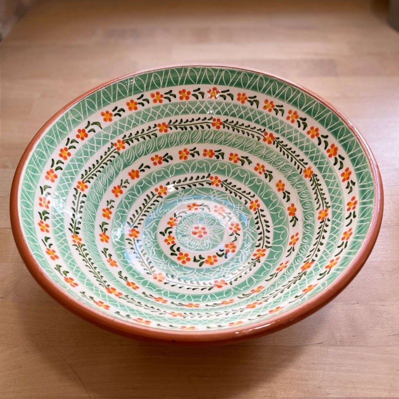 AZUL - A LOJA DA CERAMICA - Grand Saladier Flores