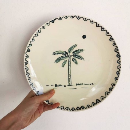 AZUL - Grande Assiette Palmeira - Ollarus