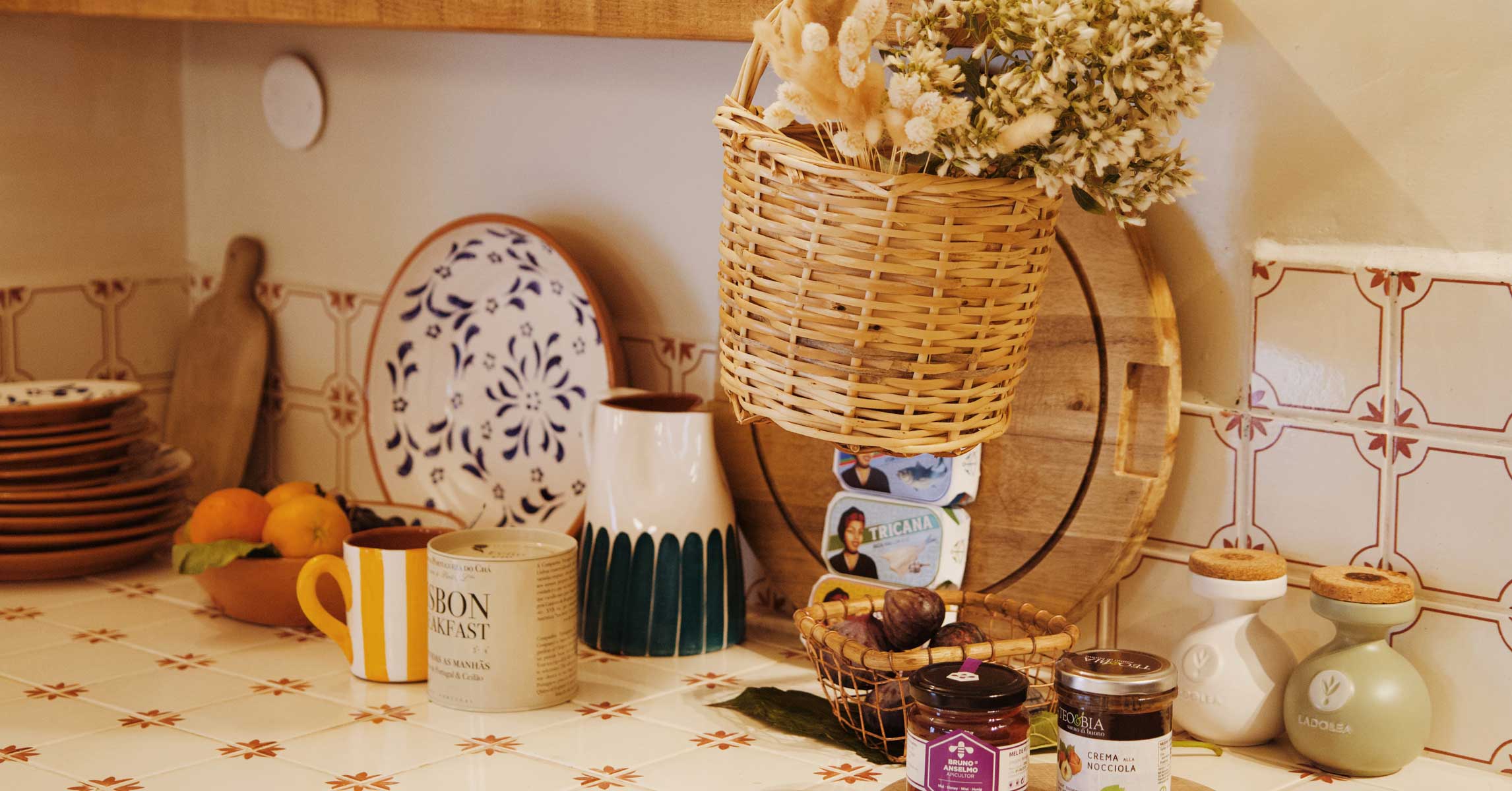 Two women in striped dresses